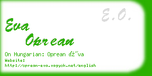 eva oprean business card